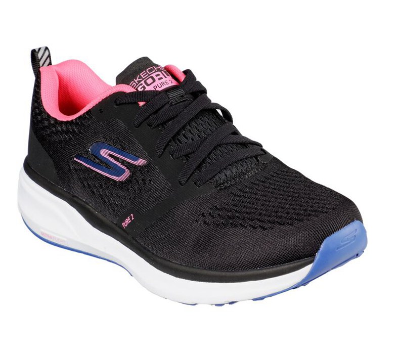 Skechers Gorun Pure 2 - Womens Running Shoes Black/Pink [AU-QM8549]